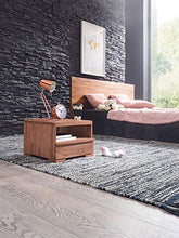 WOHNLING Comodino in Legno massello di Acacia Notte-Dresser 30 cm 1 cassetto in Vero Legno di deposito Comodino Stile Country