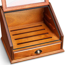 ZouYongKang Humidor di Sigaro/Realizzato in Legno massello di Cedro/ad Alta capacità/con igrometro Digitale/Finestra Superiore Design di Vetro temperato/cassetto aggiuntivo (capacità: 100 Si