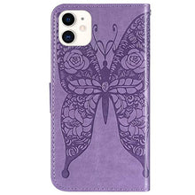 ikasus Cover iPhone 11 Pro Custodia,Goffratura fiore farfalla Flip Custodia Funzione Stand PU Premium Protezione Super Sottile TPU Interno Case Porta Carte credito Custodia Cover