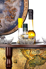 Antique Globe Globe bar elegante bar della spesa con legno di eucalipto barra di legno decorativo,Brown