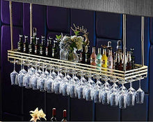 BYGZZ Bar Portabottiglie da Vino Capovolto Bar Decorazione Appesa Durevole Europea Pratica Bar Portabottiglie in Ferro battuto