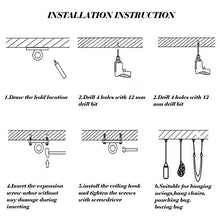 Gancio per Soffitto,Hospaop Gancio per Soffitto in Acciaio Inossidabile, Ancoraggio da Parete Allenamento in Sospensione Acciaio Inossidabile Trainer Mount, Capacità di Carico Fino a 450KG
