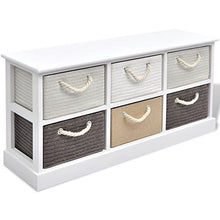 Tidyard Mobile Contenitore con 6 Cassetti in Legno