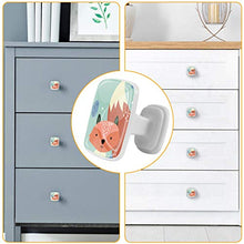 Set di 4 maniglie rotonde per armadio da cucina, credenza, cassettiera, cassettiera, con viti, per cucina, credenza, credenza, bagno, armadio, volpe autunnale con foglia_Prancheta 1