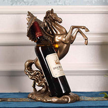 YLCJ Portabottiglie da Vino da Tavolo a Cavallo, portabottiglie per Vino, Scultura da scaffale, Decorazione Domestica Pratica, Artigianato in Resina per Regalo di inaugurazione della casa