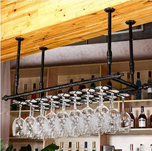 portabottiglie Portabottiglie per vino rosso Portabicchieri in ferro europeo appeso telaio in vetro per vino rosso portabottiglie capovolto portabottiglie per vino appeso altezza barra porta bicchie