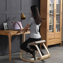 Sedia a dondolo in legno, per soggiorno, fitness, correzione della postura e per la cura della vita, per la correzione della seduta, alleviare il dolore al collo e migliorare la postura