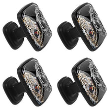 Leopardo marrone nero 4 PCS Pomelli per Porta, Pomolo per Mobile, Pomelli per Mobili con Viti, Maniglia per Armadietto, Pomelli per Porta, Pomelli per Cassetti per Porta, Armadio, Cassetto e Credenza