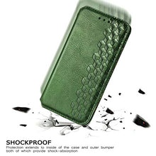 Miagon Samsung Galaxy S20 Ultra Moda Custodia,Retro PU Pelle Cover a Libro Carta Fessura Supporto Stand Magnetica Flip Wallet Case Cover,Verde