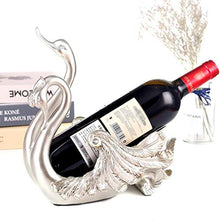 LIBOYUJU Cremagliera del Vino, cremagliera Decorazione Europea Swan Vino Creativo, Decorazioni per la casa, Semplice armadietto del Vino Moderno, Soggiorno Paio Resina Regalo-White