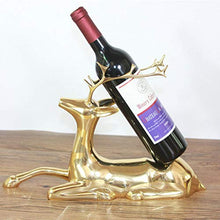 CYYMY Portabottiglie da Vino di Ottone Alce Creativo del Supporto Bottiglia Decorazione di Casa Artigianato Ornamenti Regalo di Natale Cremagliera del Vino