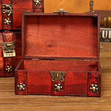 Oumefar Organizzatore di Gioielli Scatola di immagazzinaggio retrò Scatola di immagazzinaggio di Gioielli in Legno Scatola di immagazzinaggio per Feste di Compleanno Decorazione di Nozze(S)