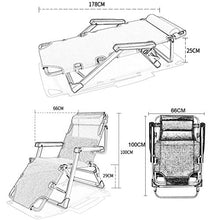 SHUAIIJUAN Sedia per il tempo libero domestico Folding Prato sedie a sdraio e Sun Lounger reclinabile Tempo libero Relaxer Sedia for Capacità Beach Patio giardino esterno di campeggio 250KG Peso - Blu
