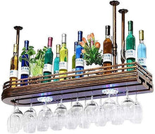FGDSA Mensole galleggianti Portabottiglie in Legno massello Portabottiglie per Vino Portabottiglie per Bicchieri da Vino Capovolto Portaoggetti Retro per casa (Dimensioni: 60 cm)