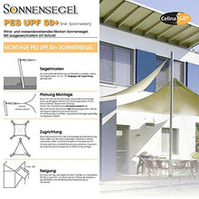 CelinaSun Tenda Parasole a Vela Protezione Solare PES UPF 50+ Protezione UV certificata Poliestere Giardino Balcone Idrorepellente Triangolare 4 x 4 x 4 m Bianco Crema