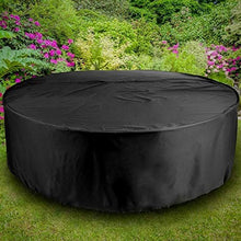 applemi Rotonda Copertura Tavolo da Giardino, Copertura per Tavolo da Terrazza Copertura Tavolo da Giardino Impermeabile Resistente al Vento E Antivento Oxford in Tessuto con Custodia-D230 * H110Cm