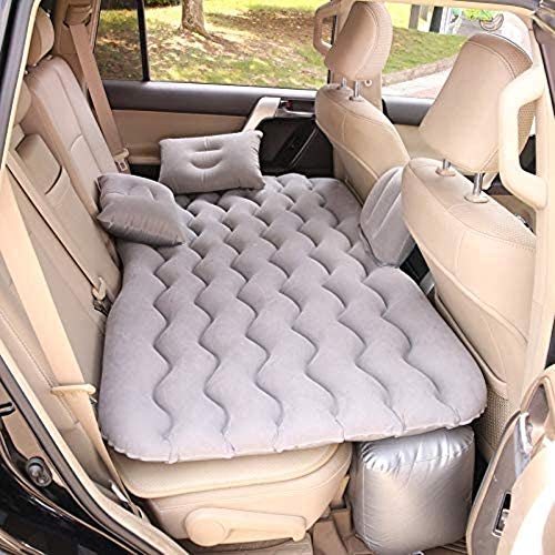 HongLianRiven Lettino da Viaggio Auto Gonfiabile Letto Auto Tornio Cuscino d'Aria Materasso Gonfiabile Auto affollamento Bed Car Travel Posteriore Bed 5-12 (Color : Grey)