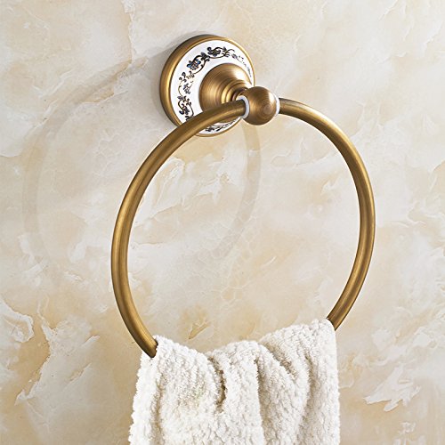 MBYW moderno minimalista portasciugamani portasciugamani da bagno stile europeo rame anello retrò adatto per bagno, camera da letto, cucina, ufficio, bar, officina