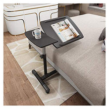 SXGKY Tavolo da Letto D'ospedale Portatile Tavolo Porta Laptop su Ruote per Letto E Divano,Regolabile in Altezza 70x40x58/88cm Scrivania Portatile FF (Color : Black)
