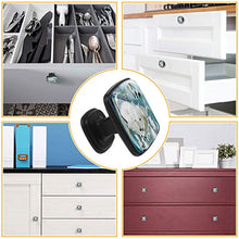 Lupo Bianco Pomelli per Porta Set di 4 Pomelli per Mobili Manopole per Cassetti Cucina Armadio Vetro