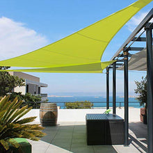 CH-GTJ Vela Ombreggiante, Vela Parasole Triangolare Tenda A Vela Impermeabile Protezione Antivento con Protezione UV 98% per Giardino Terrazza Campeggio Patio Party,Yellow Green,3x3x3m