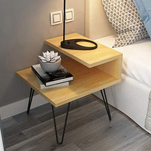 Comodini Comodini da Letto mobili in Legno massello in Acciaio Comodino Bagagli Table Side Hotel End Tables Piccolo armadietto Comodini Letto (Color : Wood Color)