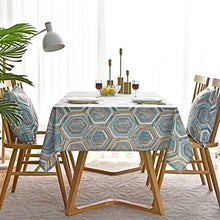 WSJIABIN Decorazioni per la casa Tovaglia Tavolo da tè Tessuto Blu Geometrico Rivestimento Tavolo da Pranzo Europeo Soggiorno Tovaglia Impermeabile Tovaglia