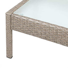 Deuba Set Mobili da Giardino Polyrattan Poltrone Panca tavolino Lounge Patio Salottino Esterno Beige