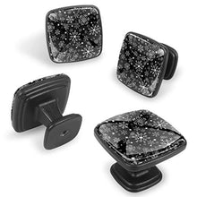 navy black background with snowflakes Pomelli per Porta Set di 4 Pomelli per Mobili Manopole per Cassetti Cucina Armadio Vetro
