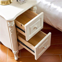 Elegante Semplicità Tavolino Comodino Bianco Comodino in Argento Dipinto a Mano 40 cm Comodino Intagliato Francese. per Camera da Letto, DTTX001