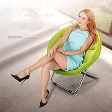 Sedia pieghevole leggera e durevole Sedia Moon pieghevole / Costruzione leggera Tempo libero Cuscino imbottito oversize Comodo Cuscino confortevole Salotto Camera da letto Mobili da giardino Sedile