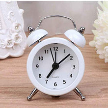 Xinjieda Mini rotonda sveglia Desktop Comodino Orologi per bambini adulti Viaggi d'orologio