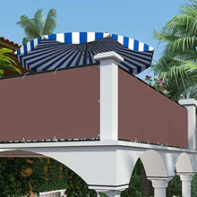 YUANBIAO Frangivista 0.75x3m Lavabile Paravento Frangivento Poliestere per Balcone Terrazzo Piscina, Marrone