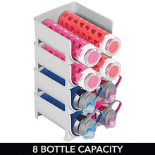 mDesign Set da 4 Moderno portabottiglie Vino – Scaffale per Bottiglie di Acqua e Altre Bevande – Elegante Porta Vino per la Cucina e la dispensa – Grigio Chiaro