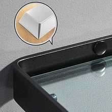 JKCKHA Northern Europe. Bella Strato Singolo Moderno Drill Nero Arrotondato Vetro + Alluminio Perforato Elettrico casa Bagno Hotel Bagno Rack/Shelf Multifunzione