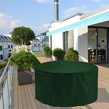 STZYY - Copritavolo rotondo da giardino, impermeabile, per tavoli e sedie circolari, facile da installare, verde, 312 x 100 cm