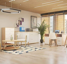 MeMi Me1405RSBF Cassettiera, Legno, Sonoma/Bianco Frassinato, 40x60x111 cm