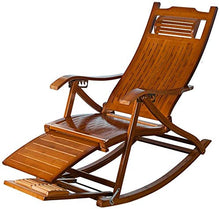 ZZX Sdraio Pieghevole Poltrone Salotto Sedia Giardino Sdraio Mare bambù Sedia a Dondolo Imbottita Cuscino Pieghevole Poltrona lettini Balcone Regolabile Sedia