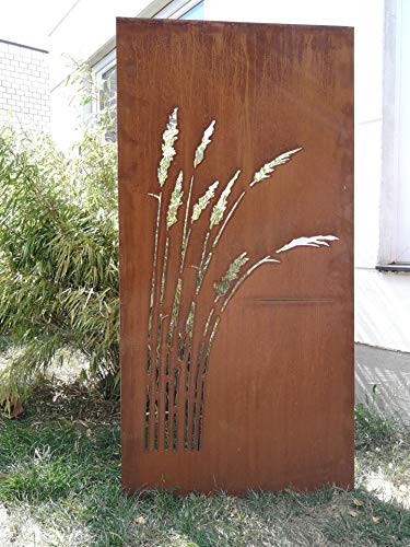 Zen Man 031912-2 - Paravento da giardino in acciaio INOX, 150 x 75 cm