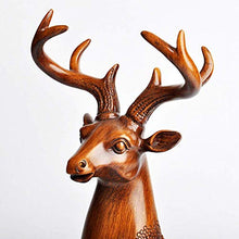 qazwsx Testa di Cervo Portabottiglie per Vino Ornamenti Portabottiglie per Vino in Resina Statuetta Animale Accessori per Vino Rosso Accessori per Bar a casa Regalo, Imitazione Legno