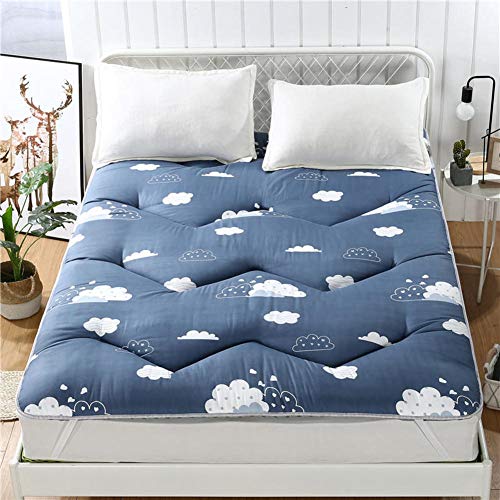 JRG Thick Tatami Stuoie Copertura di Base, Pieghevoli Giapponese Futon da Terra Spugna Mat Soft Copertina di Topper Caldo Studente Dormitorio Cotone Imbottito-b 90x200x2cm