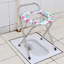 Sgabelli da Bagno Pieghevoli Sedia da Bagno per Toilette Mobile Acciaio Inossidabile Donne Incinte 33 57 50 cm 94