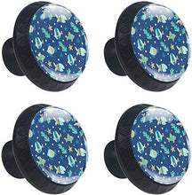 Pesci Pattern Seaweed Ocean Life Pomelli per Porta Set di 4 Pomelli per Mobili Manopole per Cassetti Cucina Armadio Vetro