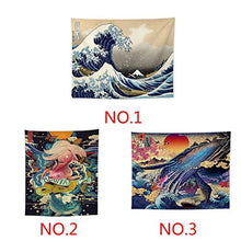 Fgyhty Sea Wave Tapestry Beach Wall Hanging Stile del Giappone Arts Ocean Coperta Poliestere Home Decor