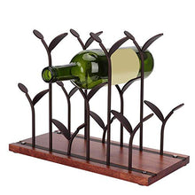 HERCHR Portabottiglie per Vino da banco, espositore per portabottiglie in Legno con 6 Bottiglie per Cucina, Bar, Cantina per Vini, Armadio per dispensa(Bronzo)