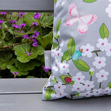 Celina Digby® Cuscino da giardino impermeabile per esterni in fibra cava di colore grigio, quadrato, dimensioni 43 x 43 cm, 43 x 43 cm, fiori di ciliegio
