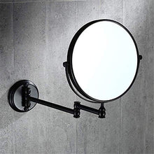 JXING Specchio da Bagno a Parete, Specchio Nero Retrattile Non Perforato Specchio Pieghevole Specchio a Parete Bifacciale Specchio da Bagno Specchio da Trucco per Bagno