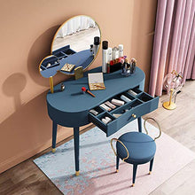 YaGFeng Dressing Table Sgabello Trucco Cassetto del Tavolo Specchio Cuscino Sollevatore Makeup Ragazza È Facile da Montare Quattro Colori per Camera Trucco Gioielleria Bagagli