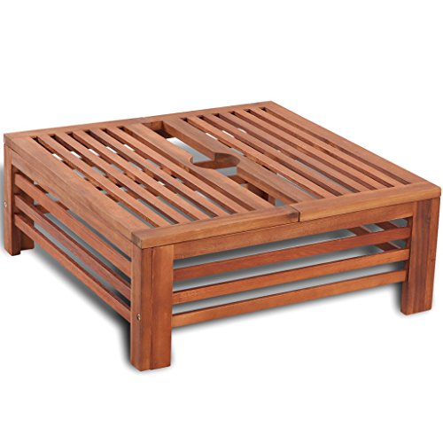 FESTNIGHT Rivestimento Supporto Base ombrellone Parasole in Legno