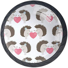 Cuore di coppia riccio amante Pomelli per Porta Set di 4 Pomelli per Mobili Manopole per Cassetti Cucina Armadio Vetro
